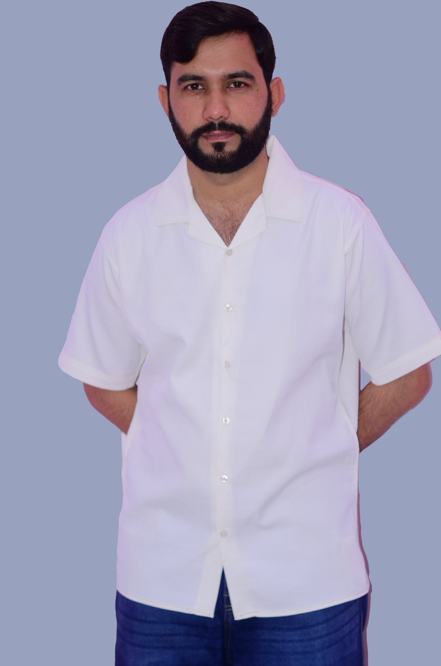 Men’s Relaxed Fit Cuban Collar Half Sleeve Shirt