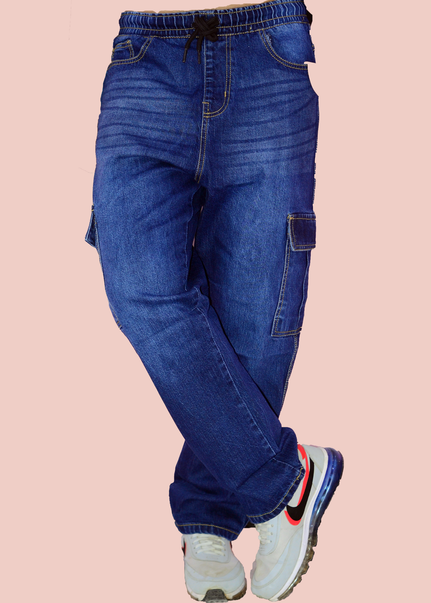 Loose Fit ZAGLA Men's Baggy Cargo Geans-6 Pocket