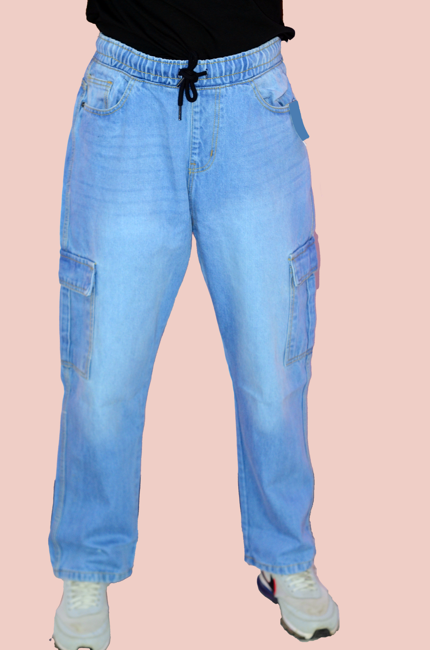 Loose Fit ZAGLA Men's Baggy Cargo Geans-6 Pocket