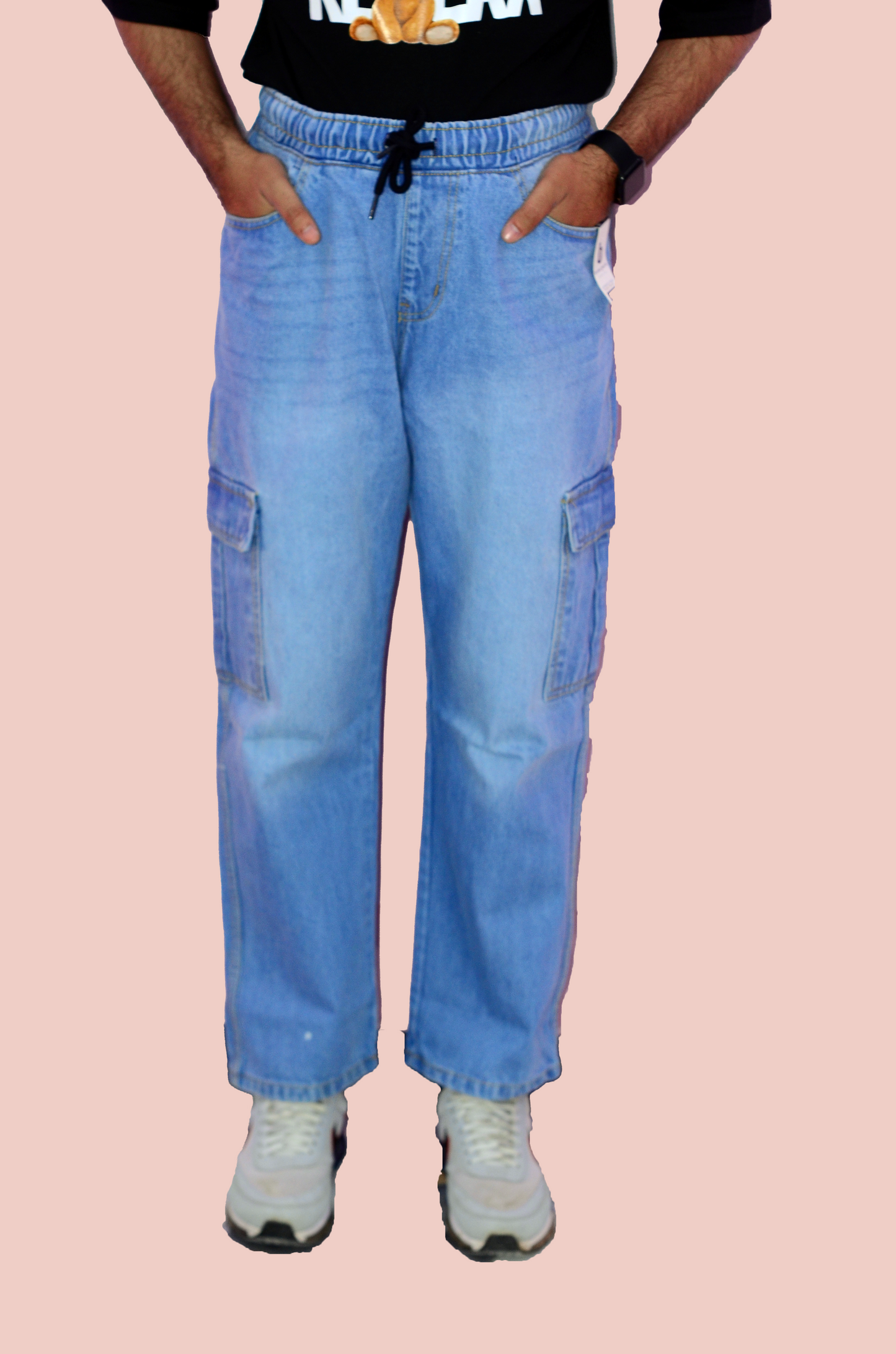 Loose Fit ZAGLA Men's Baggy Cargo Geans-6 Pocket