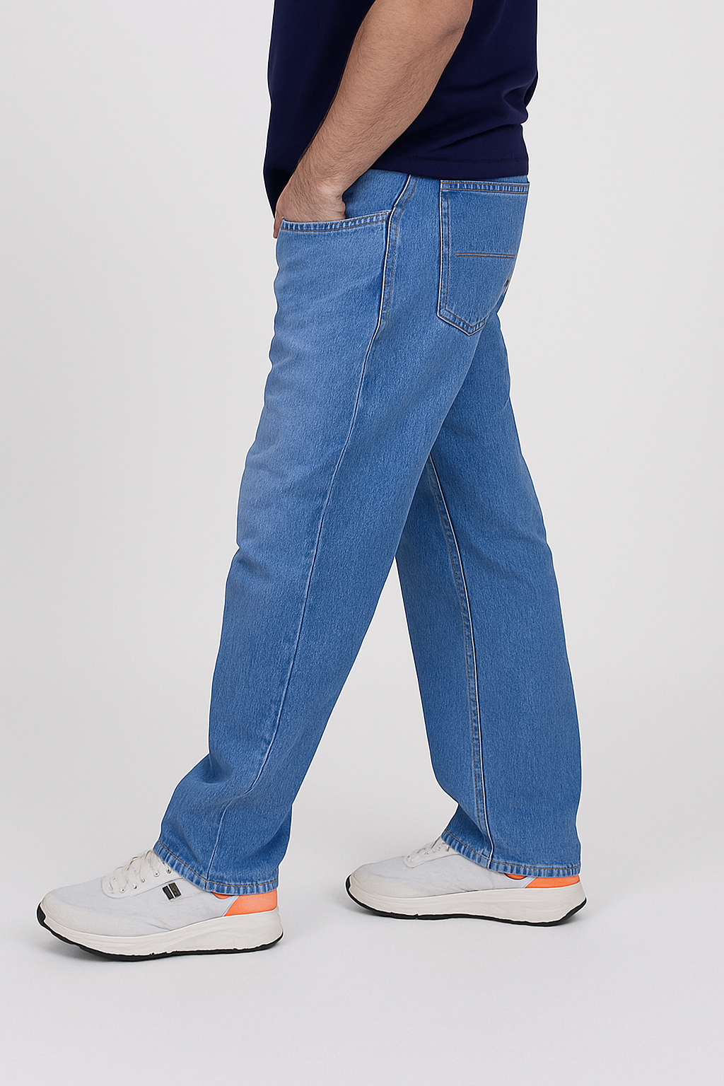 Rough Pattern Baggy Jeans
