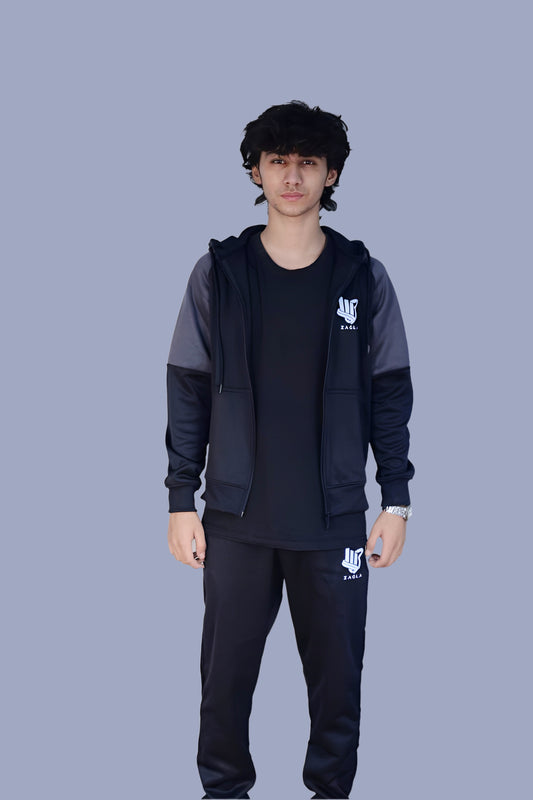 Zagla Black & Gray Tracksuit