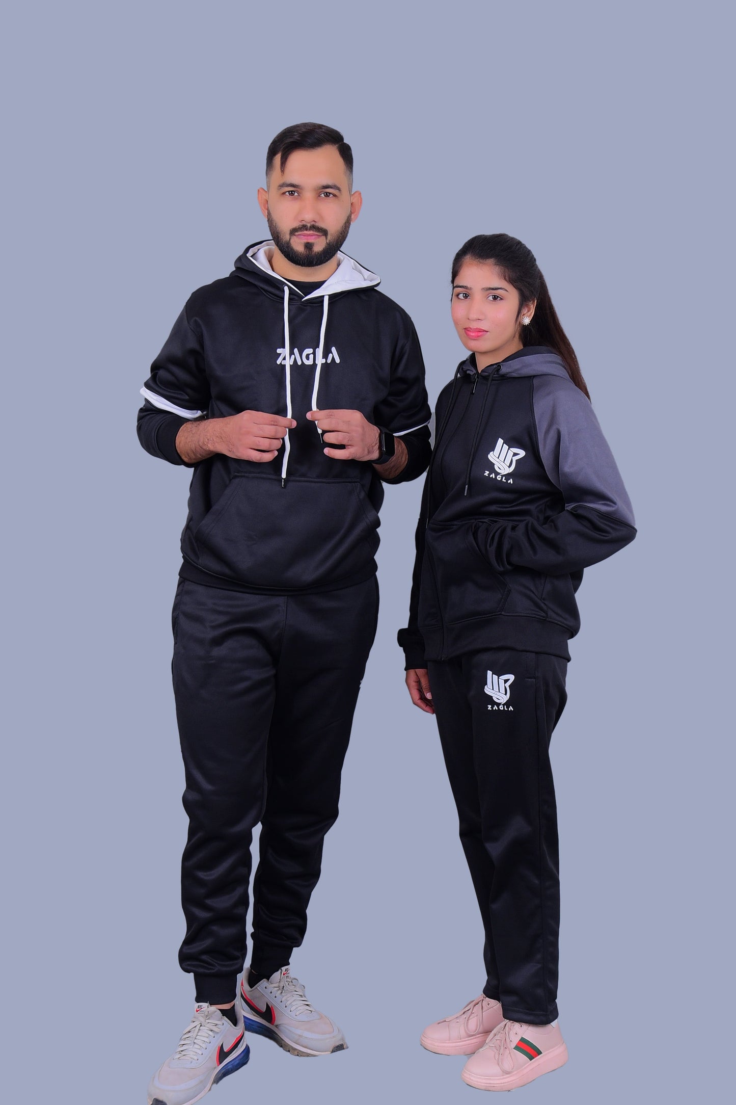 Zagla Black & Gray Tracksuit (Pack of 02)