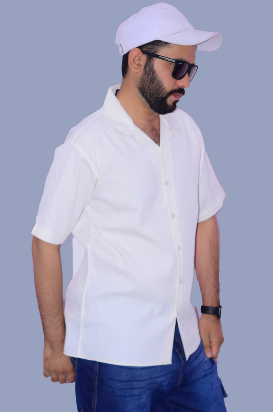Men’s Relaxed Fit Cuban Collar Half Sleeve Shirt