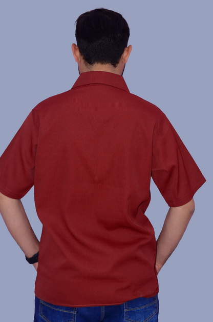 Men’s Relaxed Fit Cuban Collar Half Sleeve Shirt