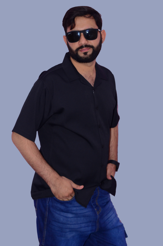 Men’s Relaxed Fit Cuban Collar Half Sleeve Shirt